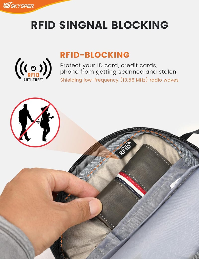 SKYSPER Small Anti Theft Crossbody Bag RFID MIni Sling Bag Travel Purse Small Shoulder Bag - Image 4